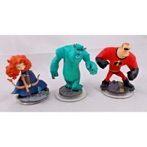 Disney Infinity Lot of 3 Monsters Inc Sulley Brave Incredibles Sully
